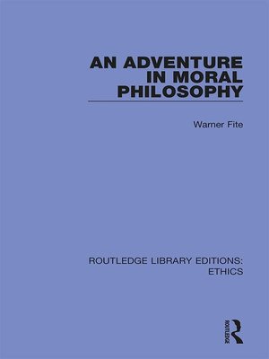 cover image of An Adventure In Moral Philosophy